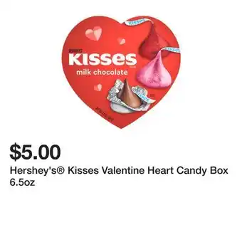 Five Below Hershey's kisses valentine heart candy box 6.5oz offer