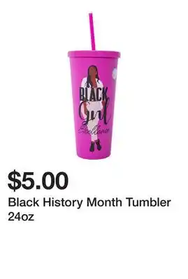 Five Below Black history month tumbler 24oz offer