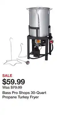 Cabela's Bass pro shops 30-quart propane turkey fryer offer