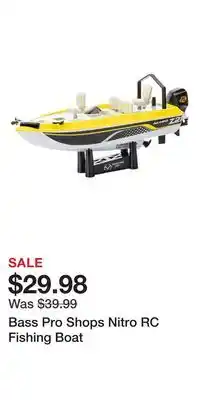 Cabela's Bass pro shops nitro rc fishing boat offer