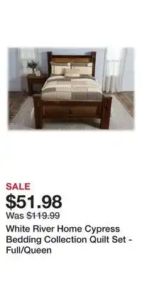 Cabela's White river home cypress bedding collection quilt set - full/queen offer