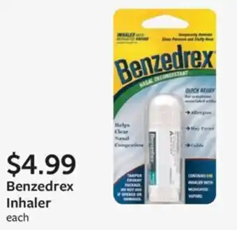 Fareway Benzedrex Inhaler offer