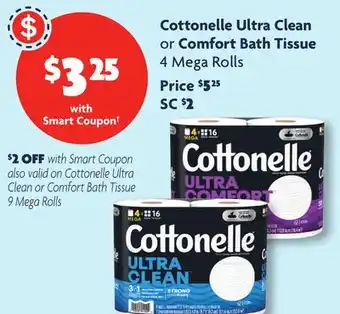 Family Dollar Cottonelle ultra clean or comfort bath tissue offer