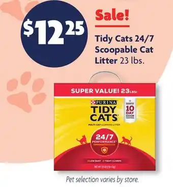 Family Dollar Tidy cats 24/7 scoopable cat litter offer