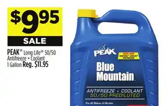 Dollar General Peak long life 50/50 antifreeze + coolant offer