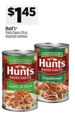 Dollar General Hunt's pasta sauce offer