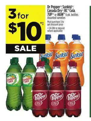 Dollar General Dr pepper , sunkist , canada dry , rc cola, 7up or a & w offer
