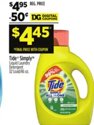 Dollar General Tide simply tm liquid laundry detergent offer