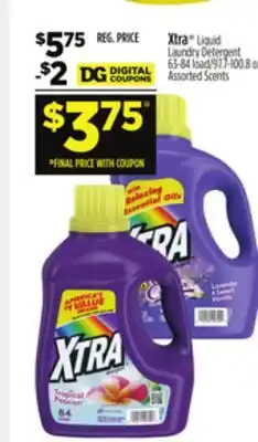 Dollar General Xtra liquid laundry detergent offer