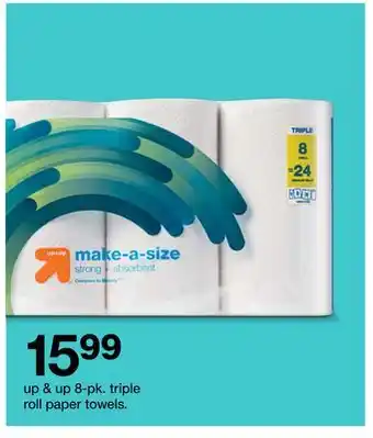 Target Up & up 8-pk. triple roll paper towels offer