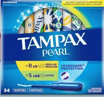 Target Tampax pearl 34 - ct. duo - pack tampons offer