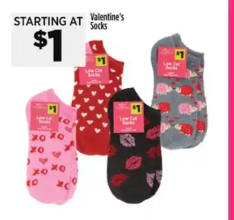 Dollar General Valentine's socks offer