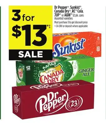 Dollar General Dr pepper , sunkist , canada dry , rc cola, 7up or a & w offer