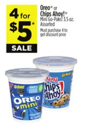 Dollar General Oreo or chips ahoy! mini go-paks! offer