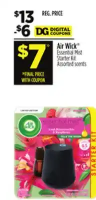 Dollar General Air wick essential mist starter kit offer