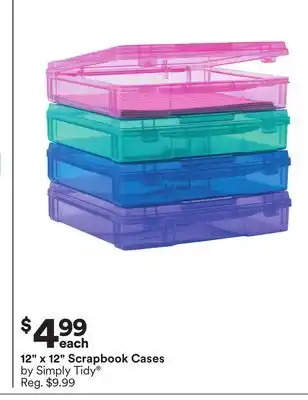 Michaels 12 x 12 scrapbook cases by simply tidy offer