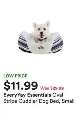 Petco Oval stripe cuddler dog bed, small offer