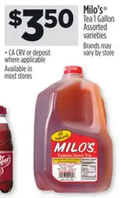 Dollar General Milo's tea offer