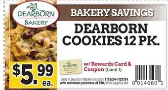 Dearborn Market Dearborn cookies offer