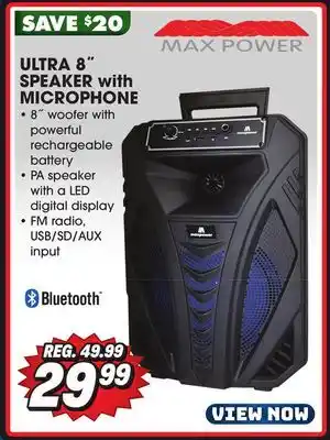 Big 5 Max power ultra 8 bluetooth speaker with microphone offer
