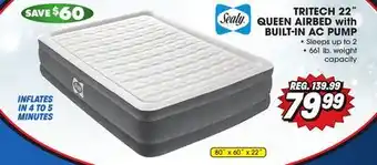 Big 5 Sealy 22 tritech airbed queen with built-in ac pump offer