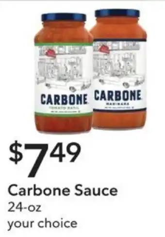 Publix Carbone Sauce offer