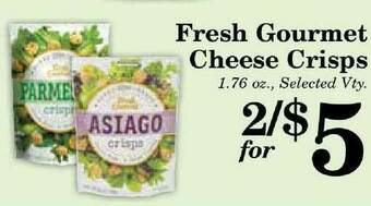 Harvest Foods Fresh Gourmet Cheese Crisps offer