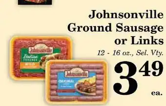 Harvest Foods Johnsonville Ground Sausage Or Links offer