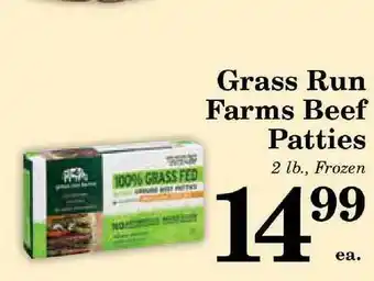 Harvest Foods Grass Run Farms Beef Patties offer