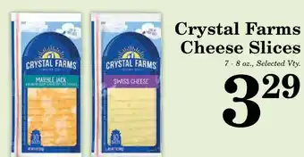 Harvest Foods Crystal Farms Cheese Slices offer