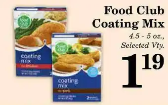 Harvest Foods Food Club Coating Mix offer
