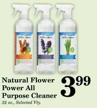 Harvest Foods Natural Flower Power All Purpose Cleaner offer