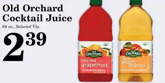 Harvest Foods Old Orchard Cocktail Juice offer