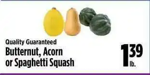 Butternut, Acorn Or Spaghetti Squash