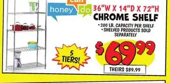 Ollie's Chrome shelf offer