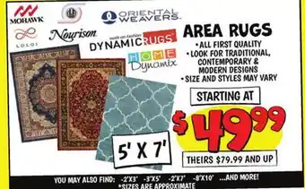 Ollie's Area rugs offer