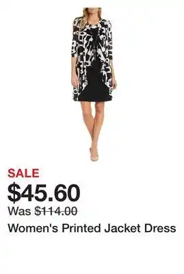Belk Women's printed jacket dress offer