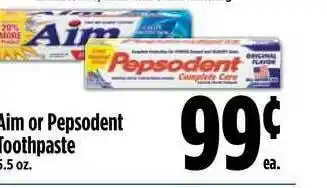 Aim Or Pepsodent Toothpaste