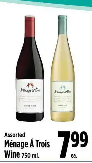 KTA Super Stores Ménage á Trois Wine offer