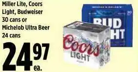 KTA Super Stores Miller Lite, Coors Lite, Budweiser, Michelob Ultra Beer offer