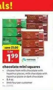 Lidl Chocolate Mini Squares offer