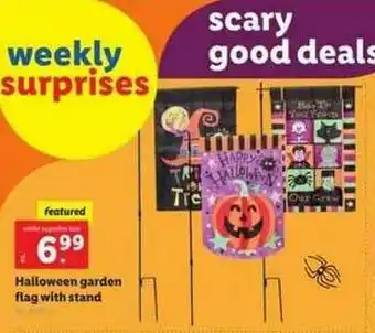 Lidl Halloween Garden Flag With Stand offer