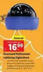Lidl Licensed Halloween Tabletop Lightshow offer