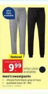 Lidl Men's Sweatpants offer