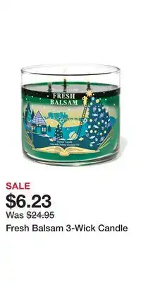 Bath & Body Works Fresh balsam 3-wick candle offer