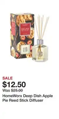 Ulta Beauty Homeworx deep dish apple pie reed stick diffuser offer