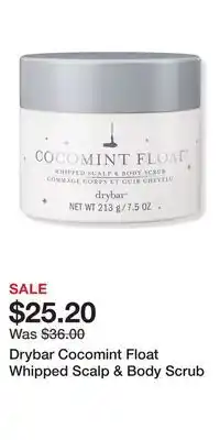 Ulta Beauty Drybar cocomint float whipped scalp & body scrub offer