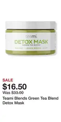 Ulta Beauty Teami blends green tea blend detox mask offer
