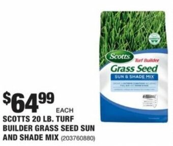 The Home Depot Scotts 20 Lb. Turf Builder Grass Seed Sun And Shade Mix offer