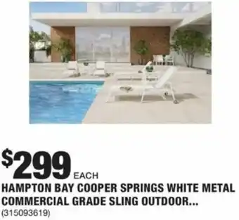 The Home Depot Hampton Bay Cooper Springs White Metal Commercial Grade Sling Outdoor offer